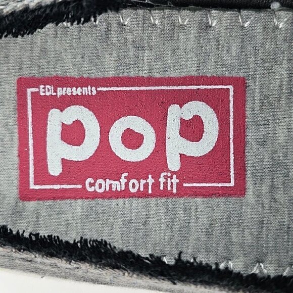 POP Womens Vibration Black Denim Canvas Slip-On Mule Slides Size 8M New No Box - Picture 7 of 10